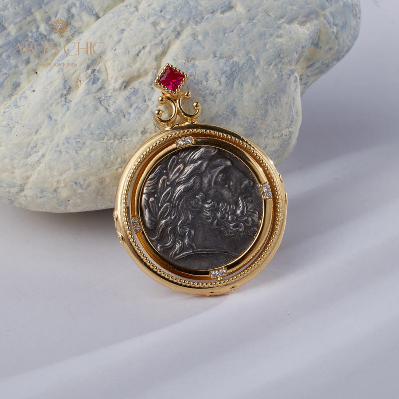 Collier de pièces de monnaie romaines antiques 5780