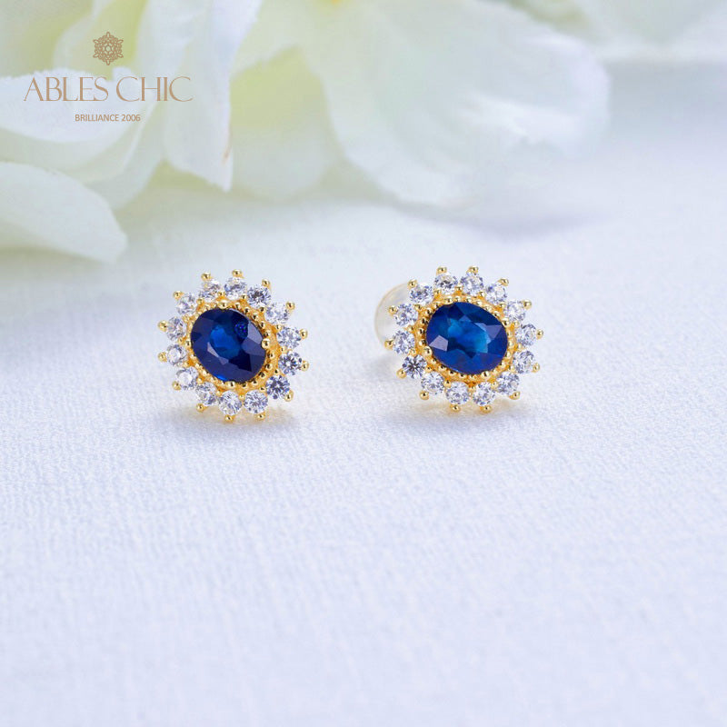 Boucles d'oreilles florales rubis naturel 5816