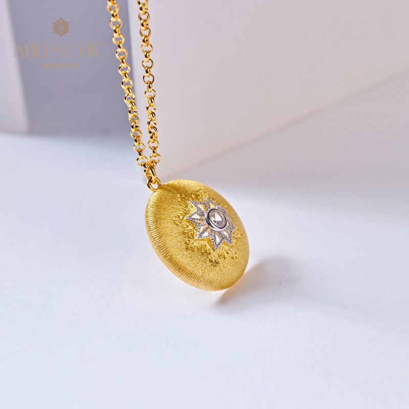 Pendentif étoile en filigrane à motif en soie 5855