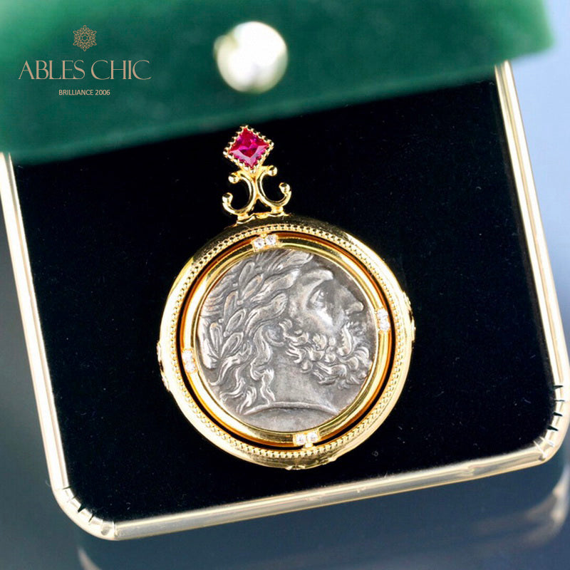 Collier de pièces de monnaie romaines antiques 5780