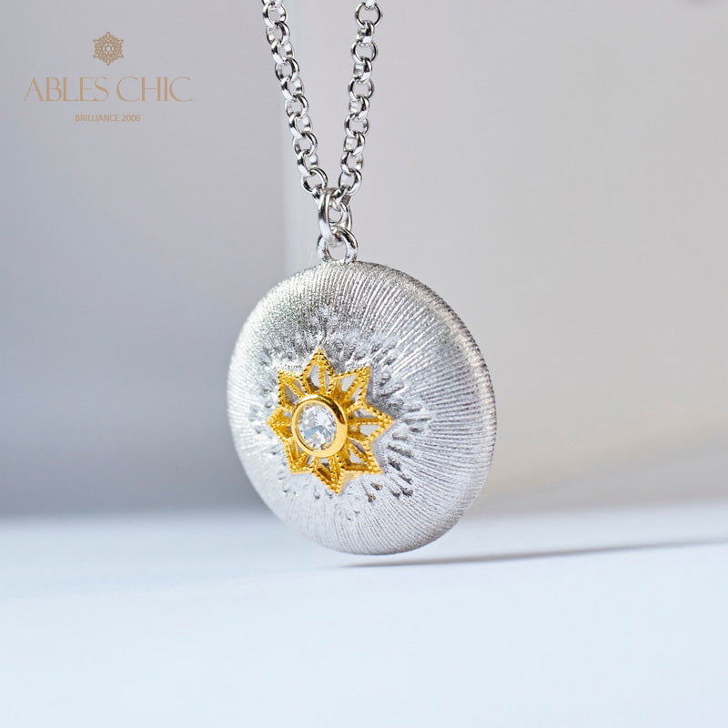 Pendentif étoile en filigrane à motif en soie 5855