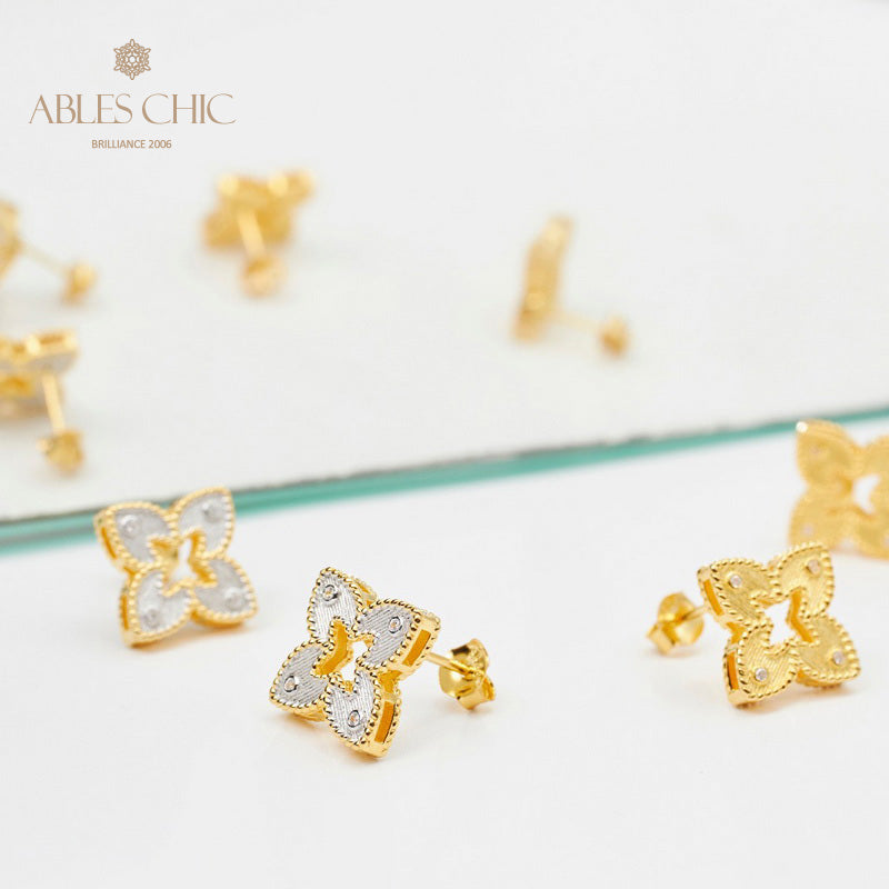 Boucles d'oreilles celtiques trèfles soyeux 5880