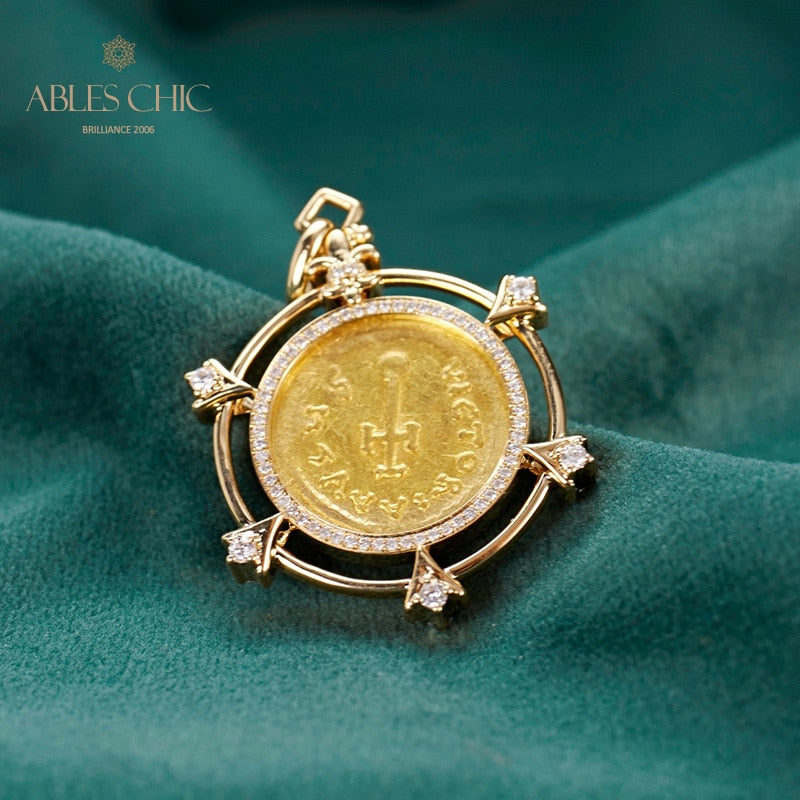Pendentif de pièce de retournement byzantin uniquement
