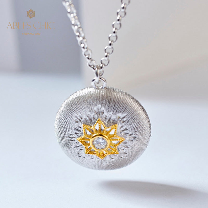 Pendentif étoile en filigrane à motif en soie 5855