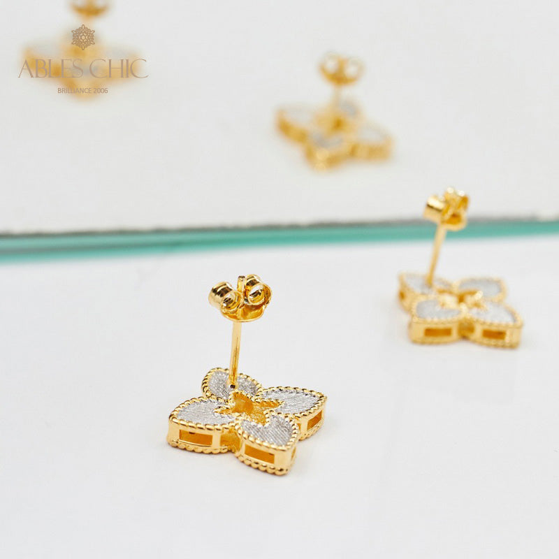 Boucles d'oreilles celtiques trèfles soyeux 5880