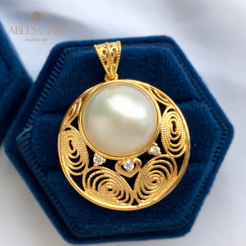 Pendentif en filigrane de perles Mabe 5843