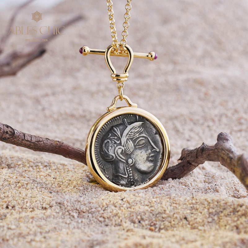 Colliers de pièces de monnaie grecques Zeus 5913
