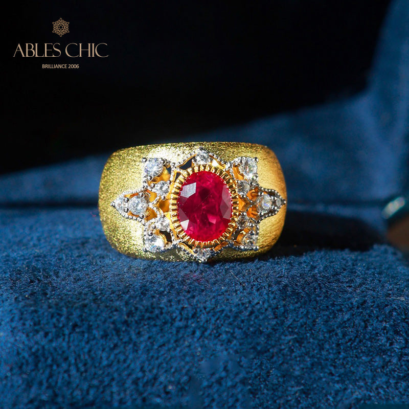 Bague Soyeuse Fleur de Saphir 6065