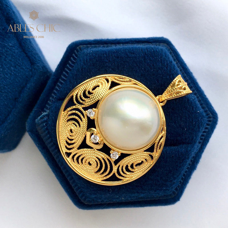 Pendentif en filigrane de perles Mabe 5843
