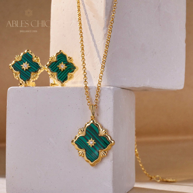 Collier Trèfle Turquoise 5791