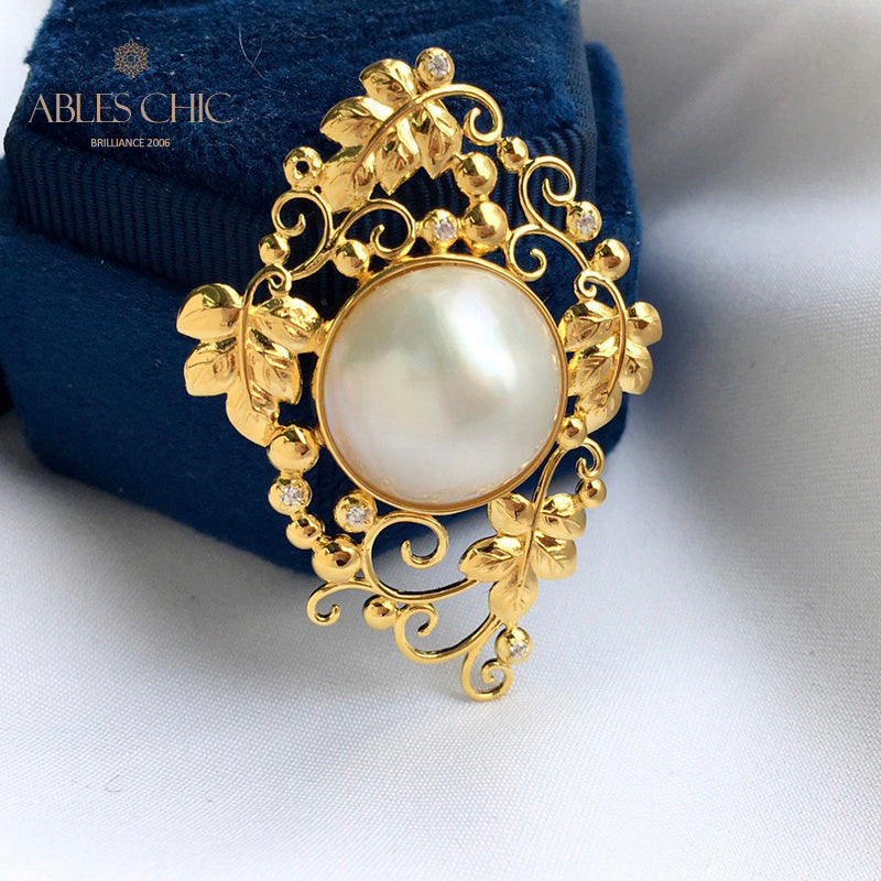 Pendentif floral en perles Mabe 5818
