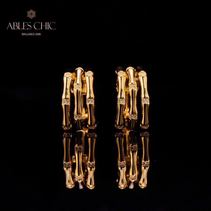 Boucles d'oreilles Noeuds Bambou 5736