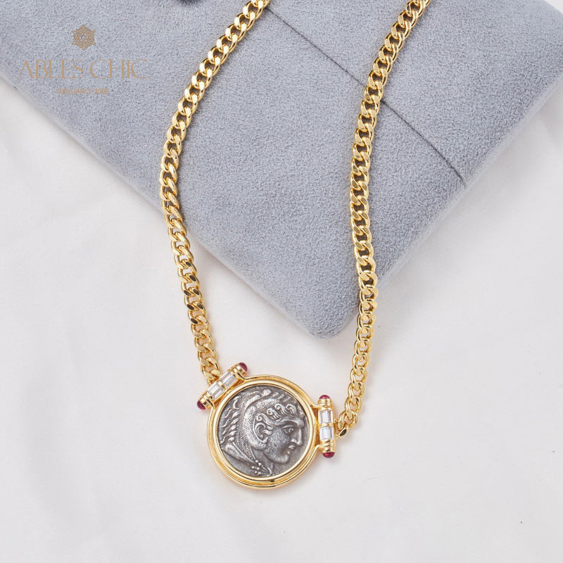Collier de pièces antiques grecques Zeus 5842
