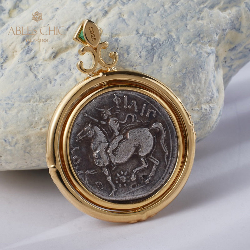 Collier de pièces de monnaie romaines antiques 5780