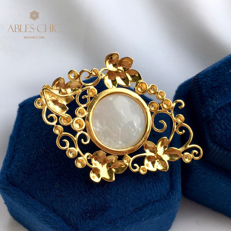 Pendentif floral en perles Mabe 5818