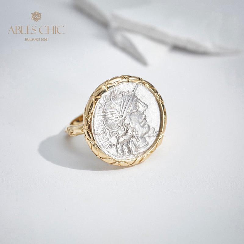 Anneau de pièce d’aile de divinité byzantine