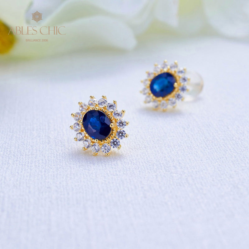 Boucles d'oreilles florales rubis naturel 5816