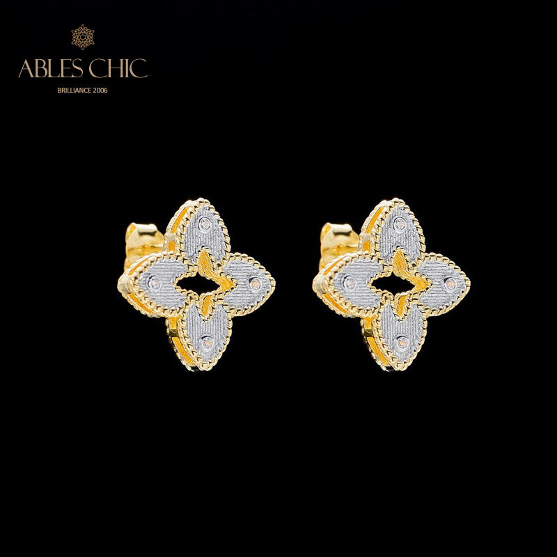Boucles d'oreilles celtiques trèfles soyeux 5880