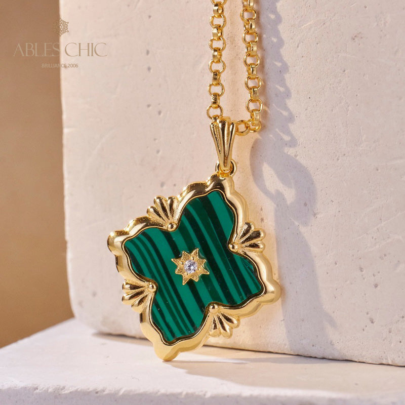 Collier Trèfle Turquoise 5791