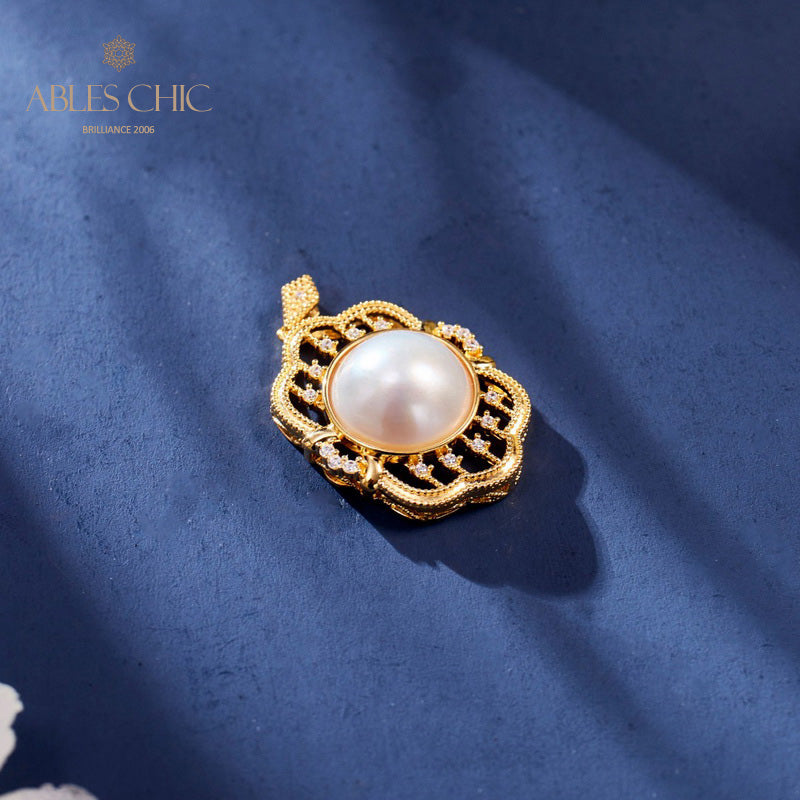 Pendentif Mabe Pearl Fretwork 5990