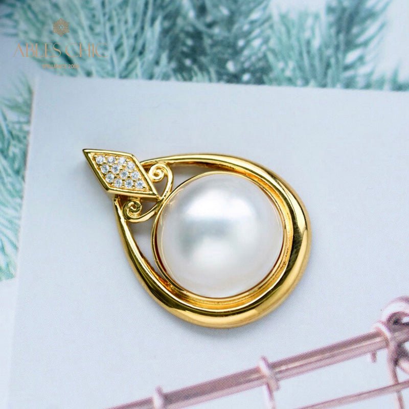 Pendentif Solitaire Perle Mabe 5916