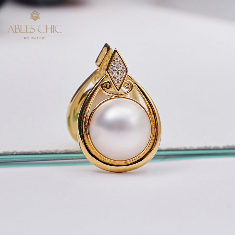 Pendentif Solitaire Perle Mabe 5916