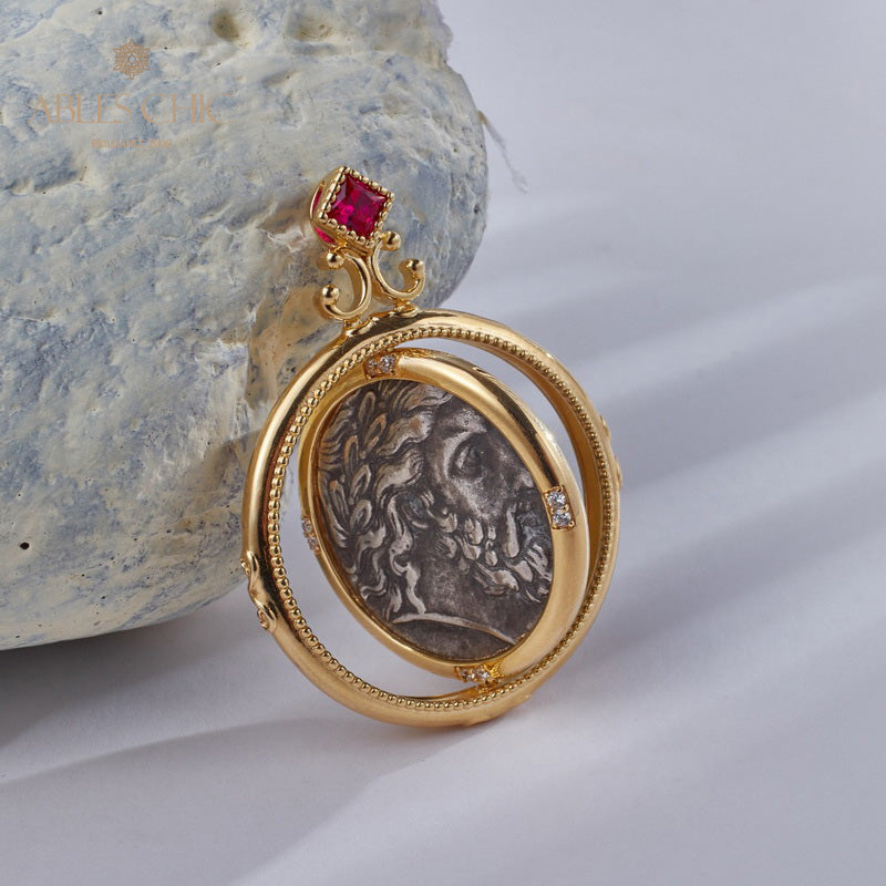 Collier de pièces de monnaie romaines antiques 5780