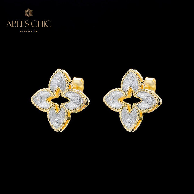 Boucles d'oreilles celtiques trèfles soyeux 5880
