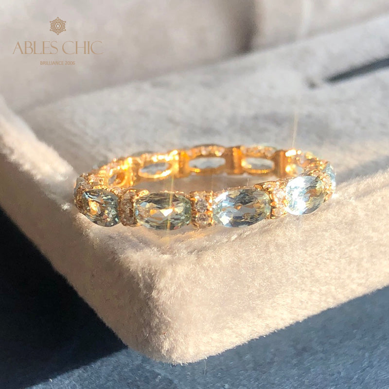 Bague pile aigue-marine 6042
