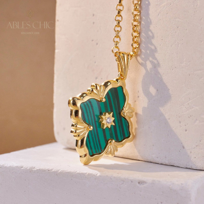 Collier Trèfle Turquoise 5791