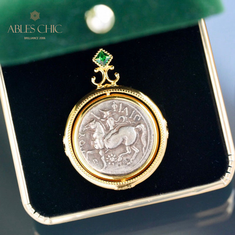 Collier de pièces de monnaie romaines antiques 5780