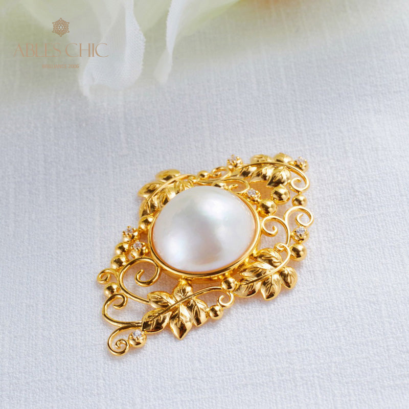 Pendentif floral en perles Mabe 5818