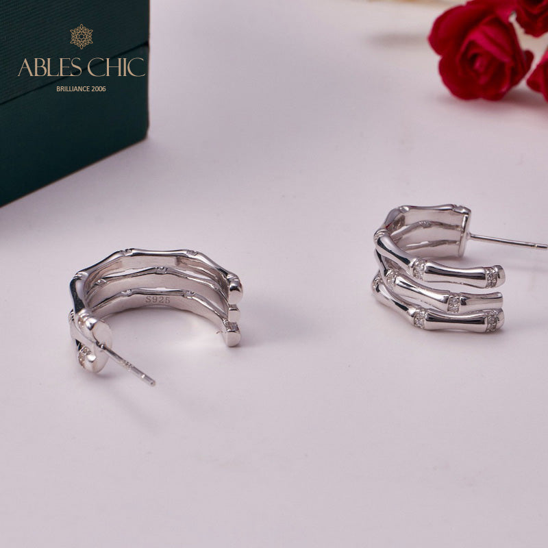 Boucles d'oreilles Noeuds Bambou 5736