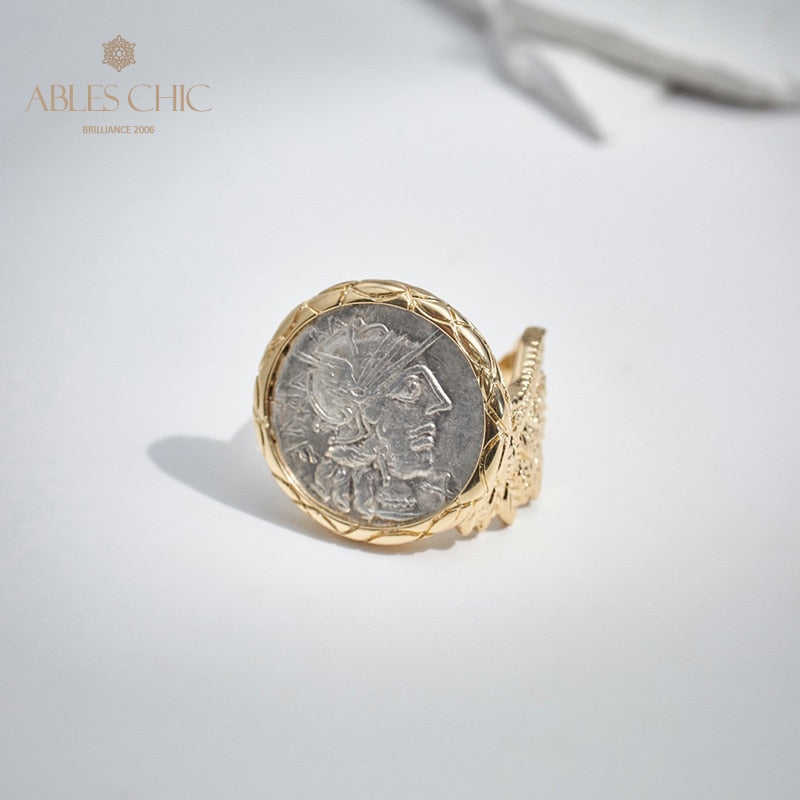 Anneau de pièce d’aile de divinité byzantine