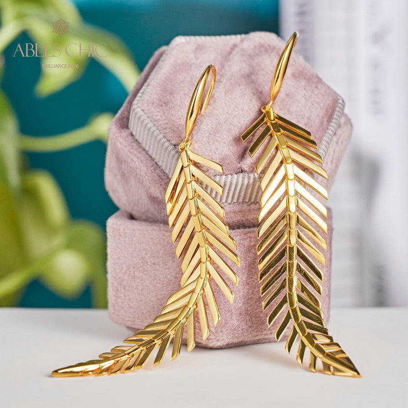 Boucles d'oreilles lustre en aiguilles de pin 5937