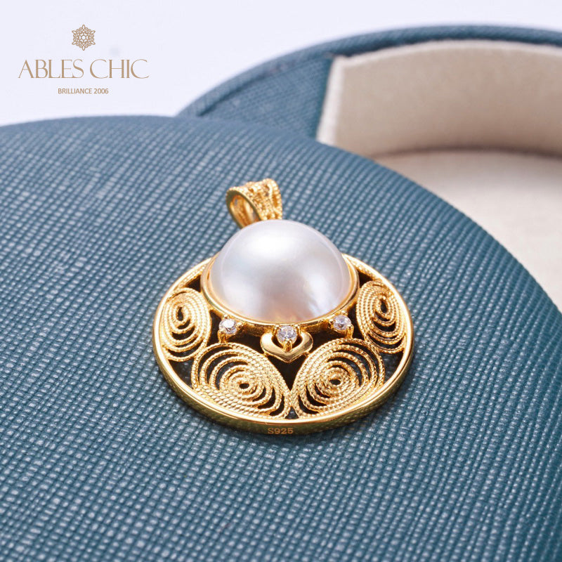 Pendentif en filigrane de perles Mabe 5843