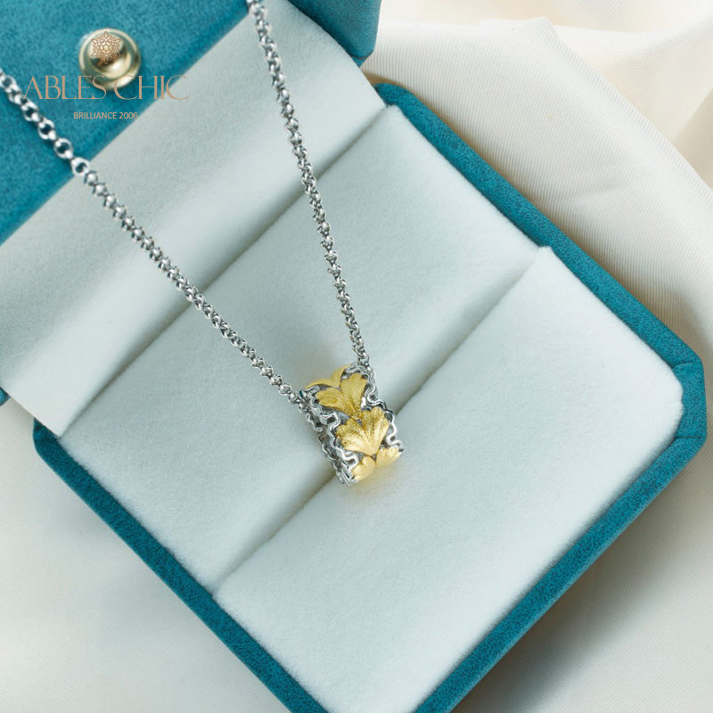 Collier nid d'abeille feuille filigrane 5807