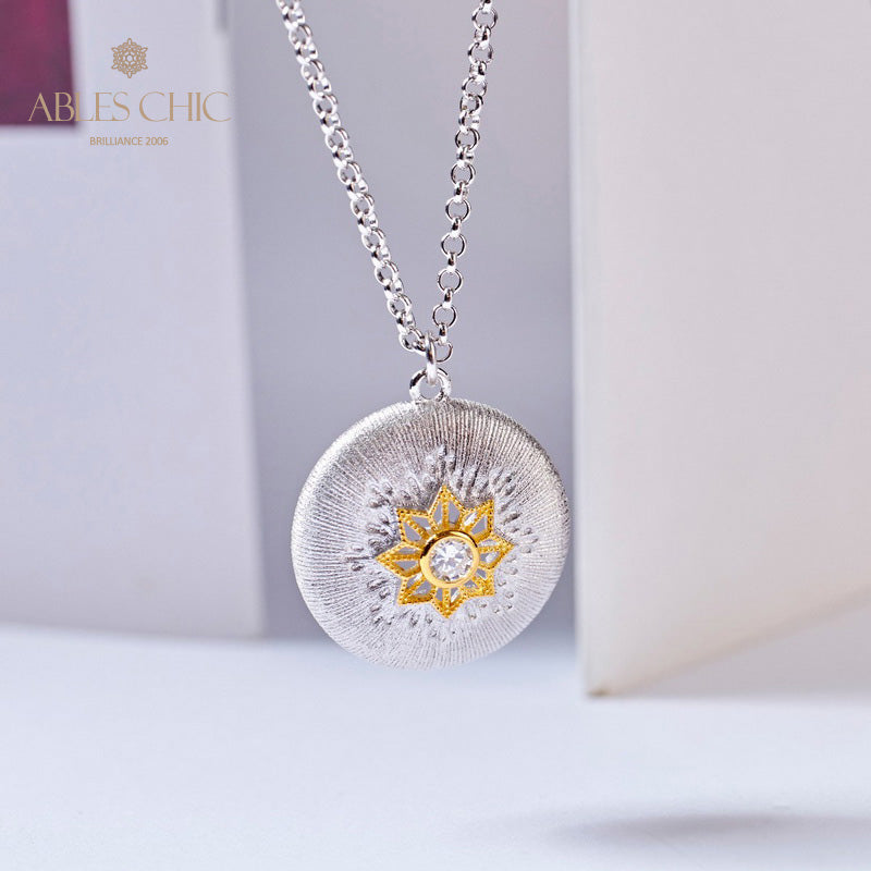 Pendentif étoile en filigrane à motif en soie 5855