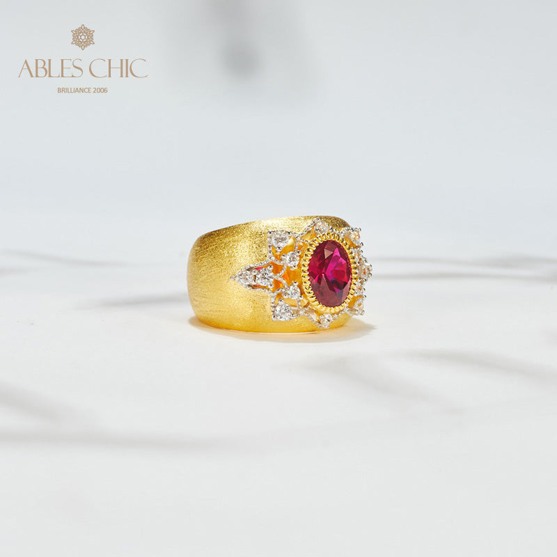 Bague Soyeuse Fleur de Saphir 6065