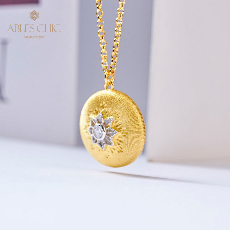 Pendentif étoile en filigrane à motif en soie 5855