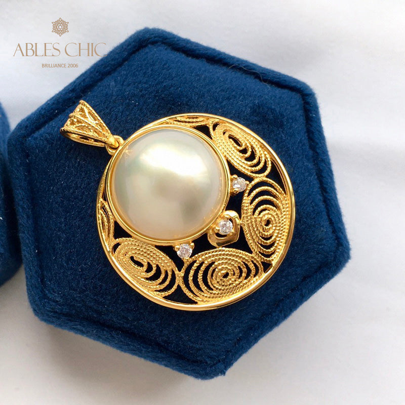 Pendentif en filigrane de perles Mabe 5843