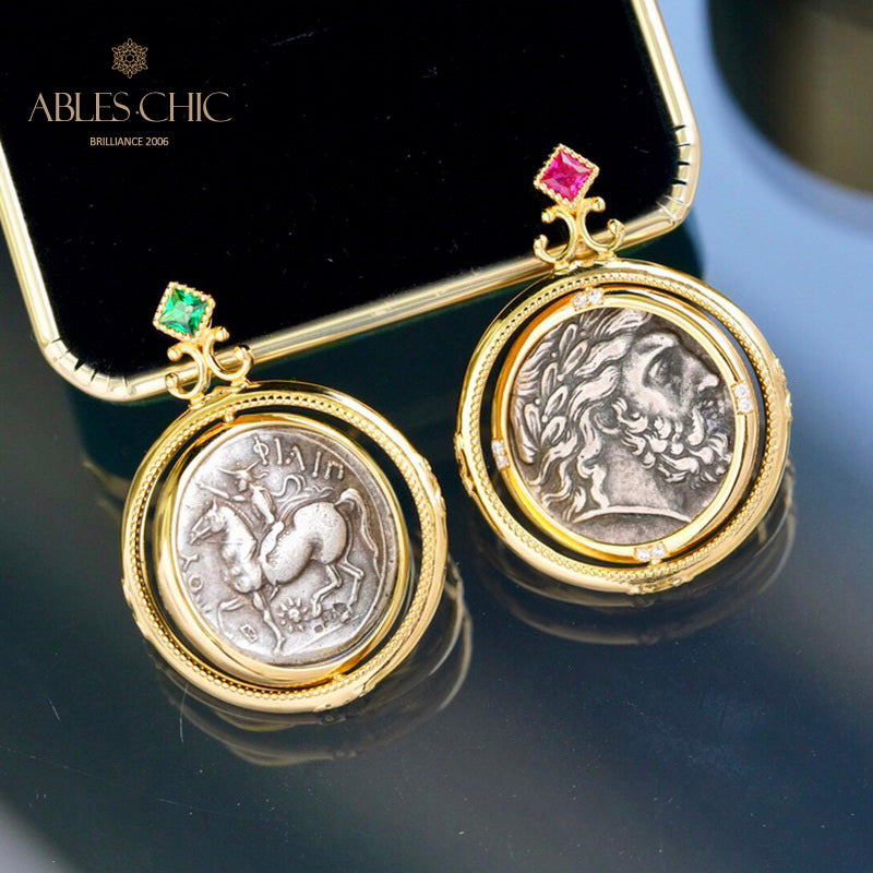 Collier de pièces de monnaie romaines antiques 5780