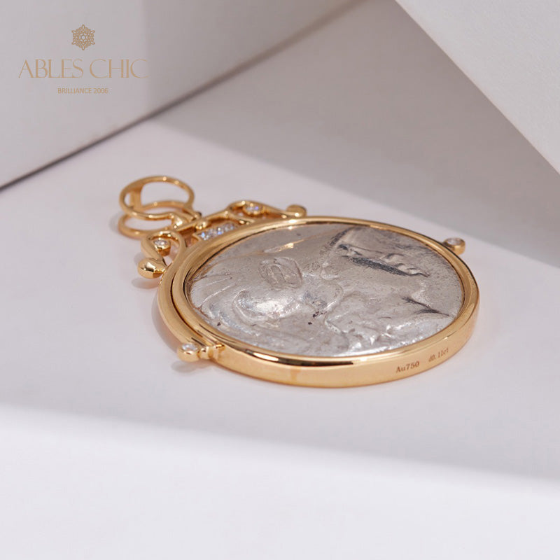 Grèce Athena Coin Pendentif seulement
