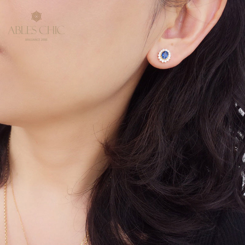 Boucles d'oreilles florales rubis naturel 5816