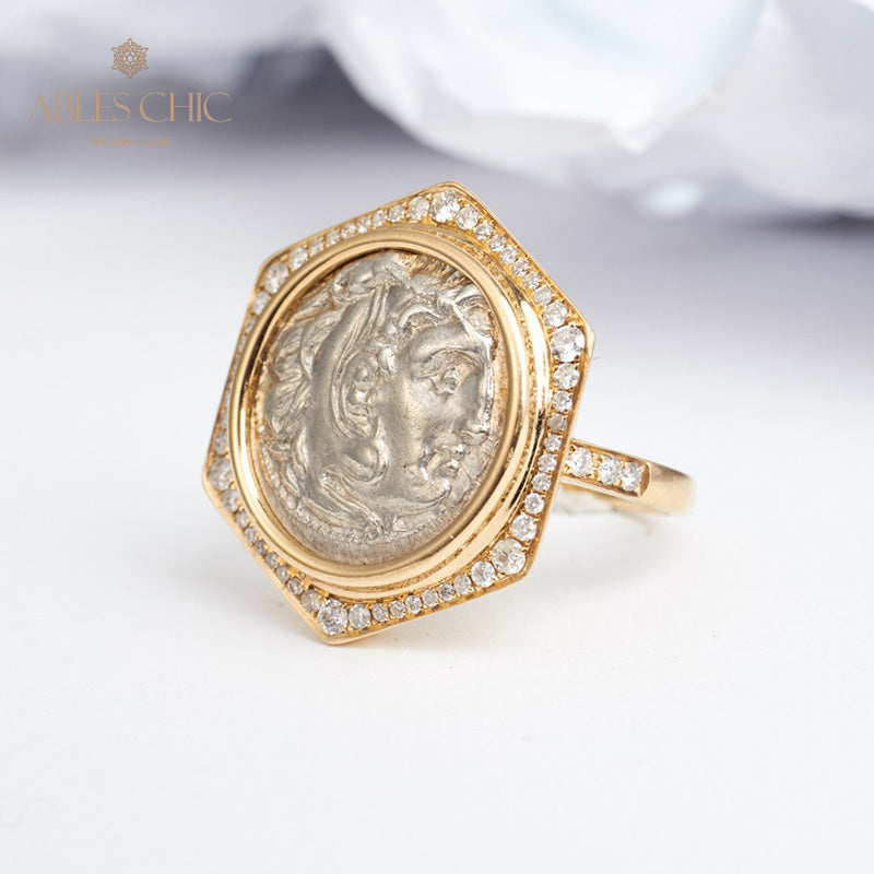 Bague médaillon byzantine Héraclès
