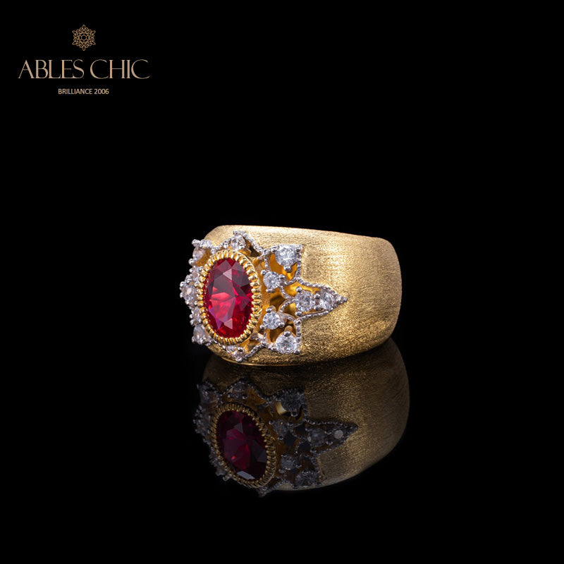 Bague Soyeuse Fleur de Saphir 6065