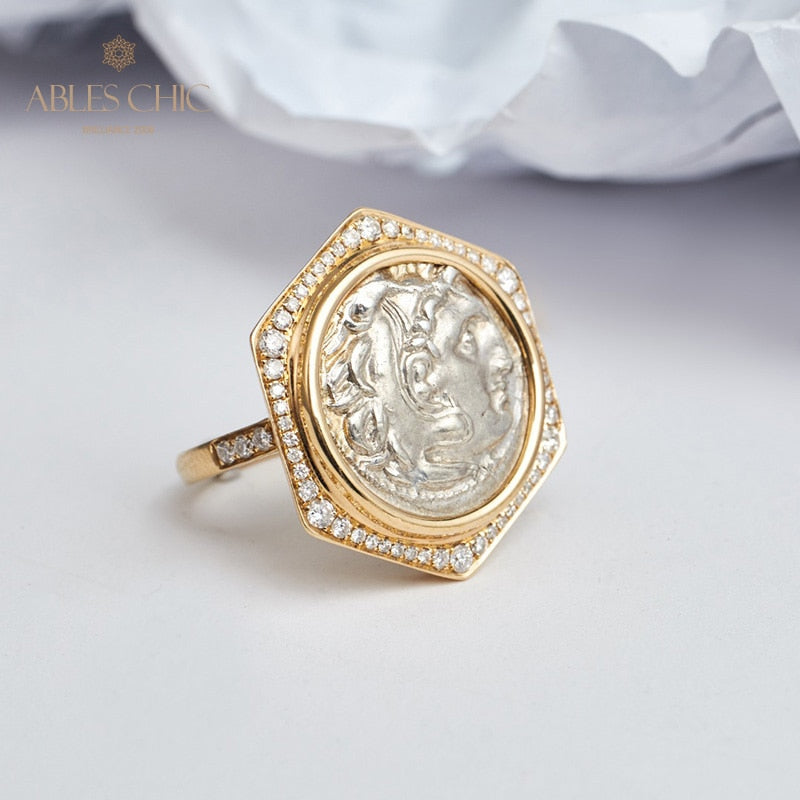 Bague médaillon byzantine Héraclès