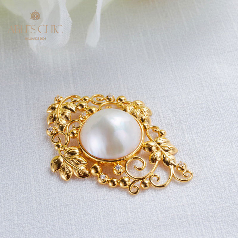 Pendentif floral en perles Mabe 5818