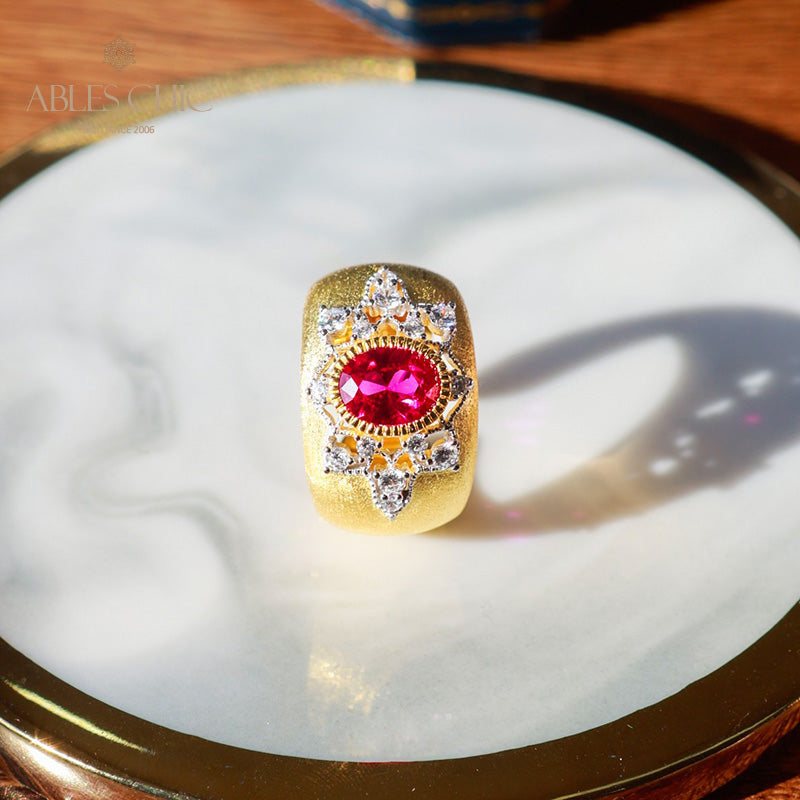Bague Soyeuse Fleur de Saphir 6065