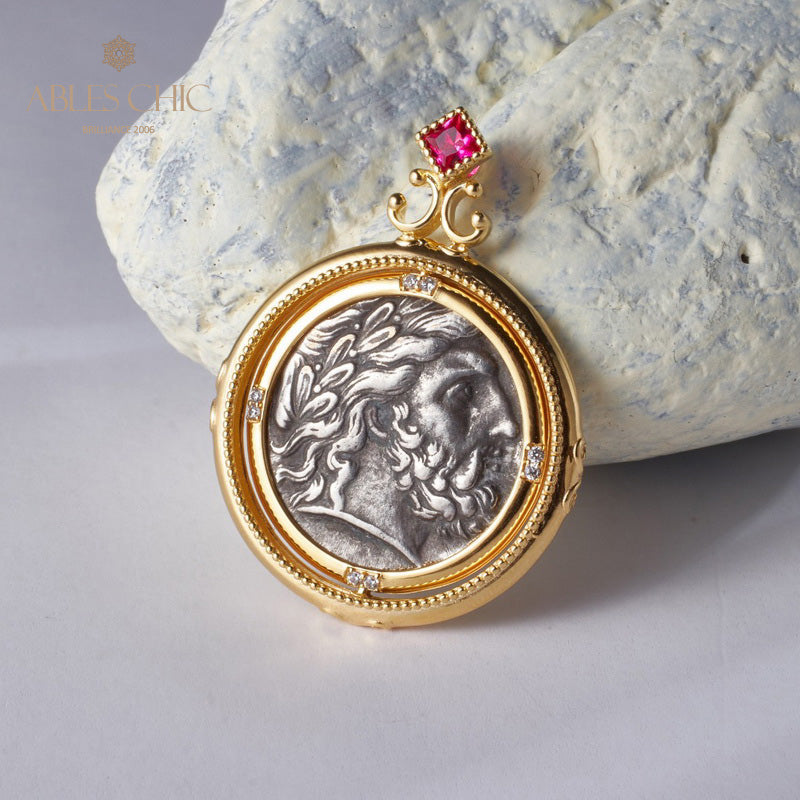 Collier de pièces de monnaie romaines antiques 5780